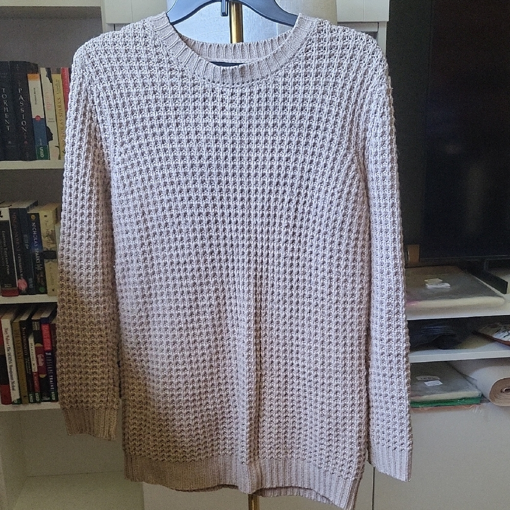 Forever 21 Oversized Knit Sweater - Cream / Tan